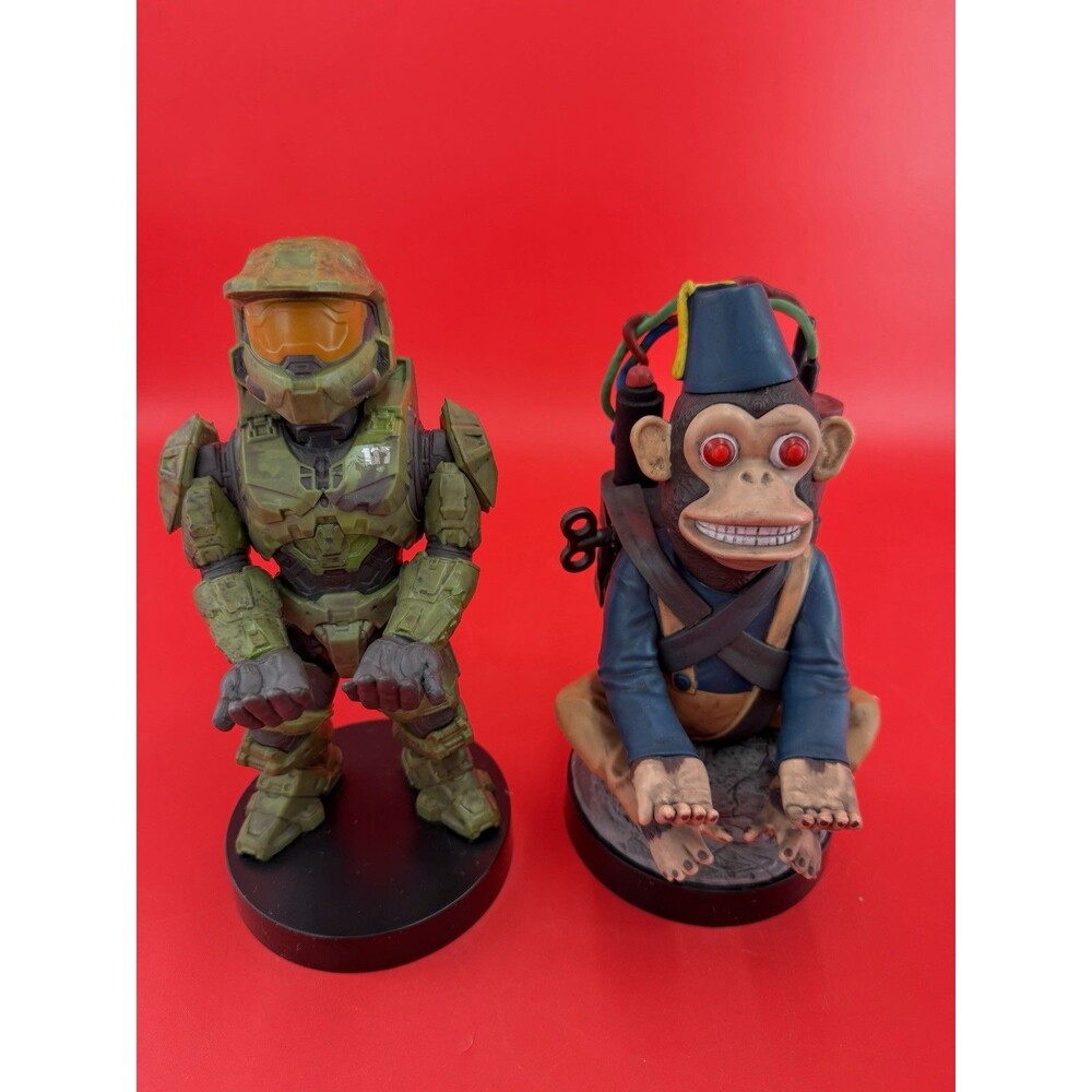 Lot 2 Xbox HALO Master Chief Controller Phone Holder Call of Duty Monkey Bomb PS